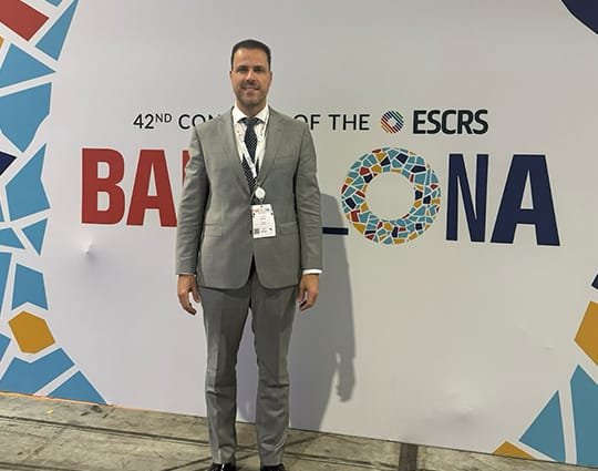 Dr. Jefferson Batista no 42º Congresso Europeu de Catarata e Cirurgia Refrativa (ESCRS), em Barcelona